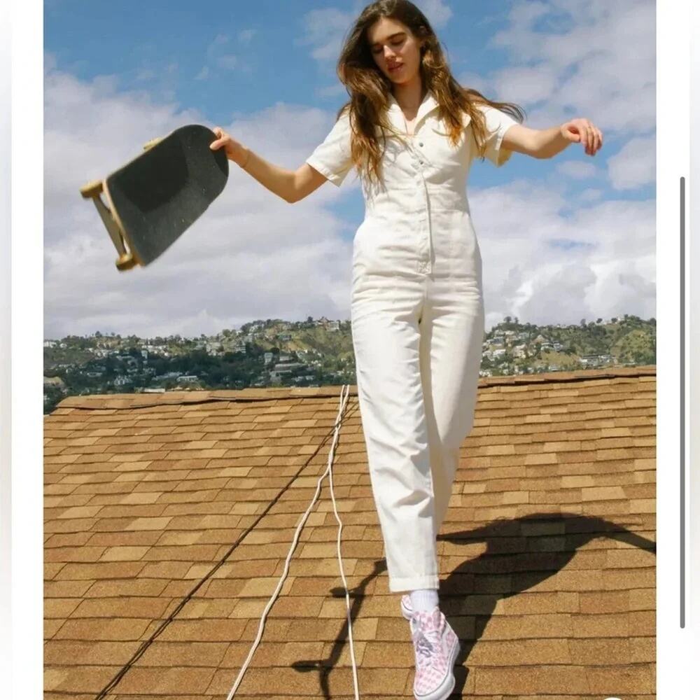 BDG Lizzy Coverall Jumpsuit Ivory Size M - Picture 3 of 14